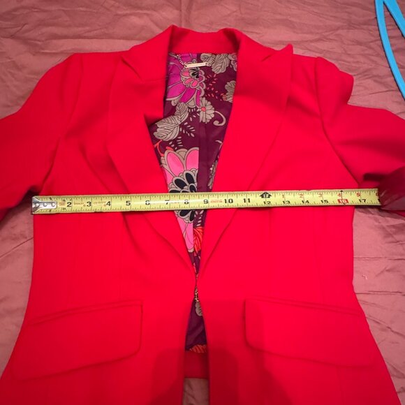 Trina Turk Atwood 2 Fitted Blazer - 0 - Red - Picture 7 of 10